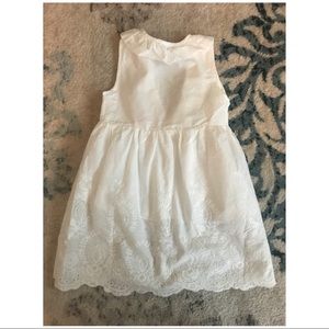 Girls size 5T white cotton dress